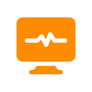 Monitor with heart rate graph