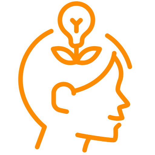 head and lightbulb icon