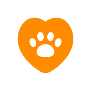 heart with paw print icon