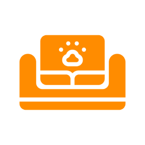 sofa paw print icon