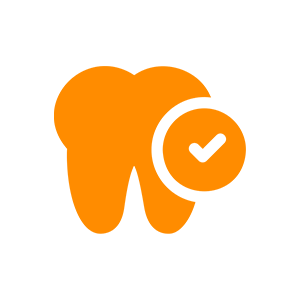 dental care icon orange